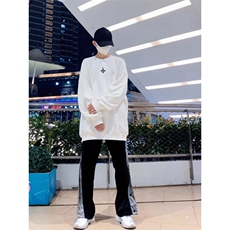 美式潮牌高街胸前小字母印花情侣宽松套头卫衣SCX4109P39，男装卫衣，星座1112-1