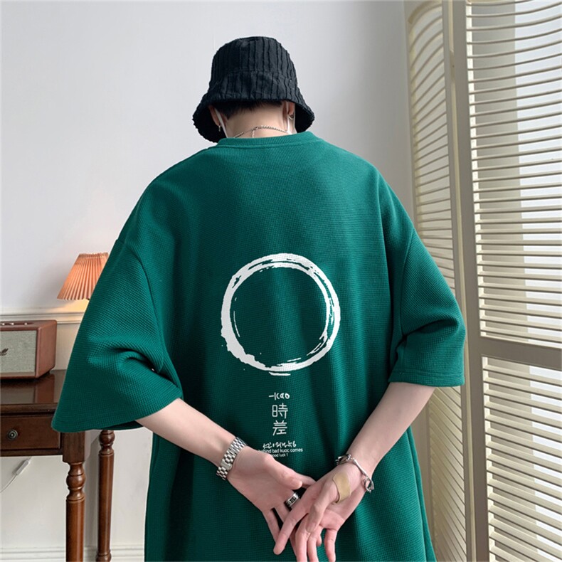 量大优重磅220克华夫格短袖T恤时差印花HT17-P20,男装T恤,星座508（原C305）