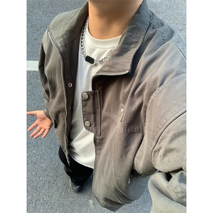 特P95 无差价新款潮流百搭拉链春秋夹克外套-HJ5725 男模外景图片