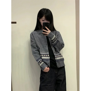 MMY416CC-特P60 费尔岛针织开衫毛衣男女早秋提花polo上衣图片