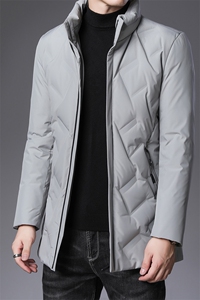 冬季新款中年男立领羽绒服中年爸爸冬装休闲款外套SFT90308-P285图片