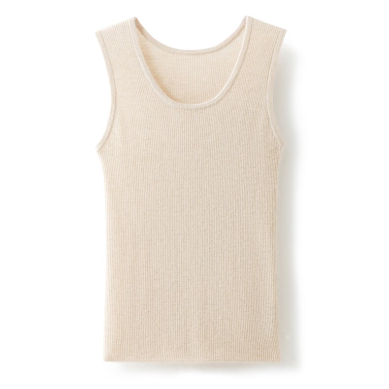 2025年女式夏季精纺圆领百搭针织衫100%纯山羊绒简约套头纯色背心，女装背心吊带，英皇羊绒