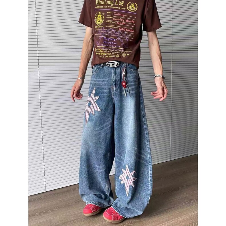 网图抖音性价比款S-3XL蓝色纽扣款A354-P65,男装牛仔裤,星座310A-4