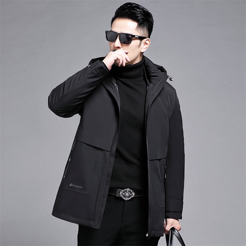 B2289钱塘2020-3鹅绒羽绒服内胆帽子可脱卸精品商务西装P320，男装羽绒服，钱塘207-3
