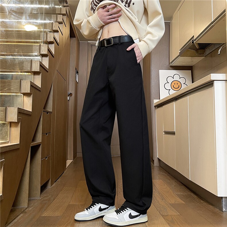美式复古工装休闲裤男2025秋季新款宽松百搭垂感直筒长裤M565-P40图片