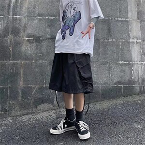 男夏季潮流休闲短裤工装裤复古男宽松五分运动裤D6004P33图片