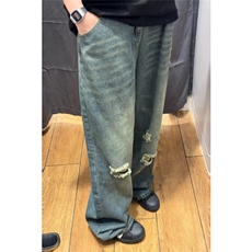 2024美式牛仔裤男款直筒长裤潮N1001P50，男装牛仔裤，星座1116-2
