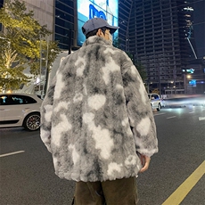 毛茸茸棉袄外套百搭宽松保暖设计感棉衣羊羔绒棉服男加绒加厚Y20，男装棉衣，星座201-2