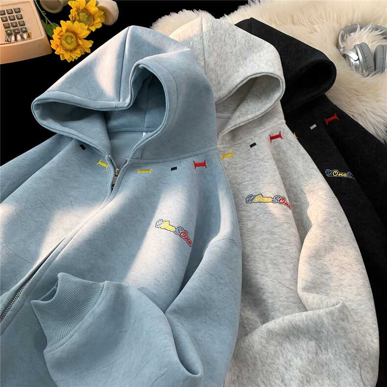 秋冬450克加厚砂洗做旧双钢头拉链衫连帽开衫卫衣JF84-特P78控118,男装卫衣,电商A422-1