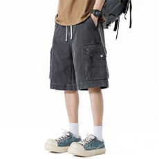 夏季新款重磅工装水洗五分短裤潮流休闲裤A436-5269-P5588，男装牛仔裤，电商A436