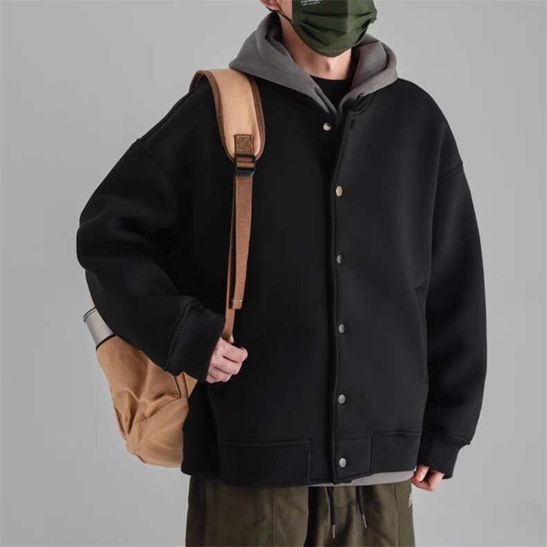 重磅500G棒球服外套ins潮牌宽松休闲飞行夹克日系上衣潮BQ10P85，男装夹克，电商A400（原B301）