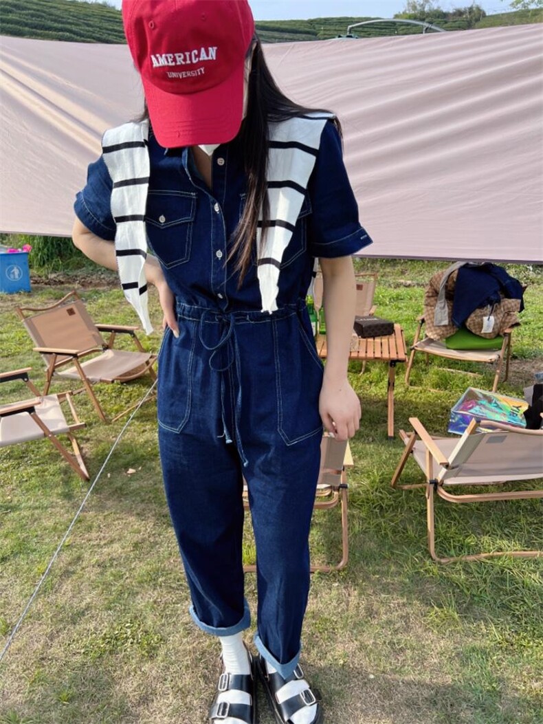 复古水洗牛仔连体裤，女装连体裤，cosette(4F)