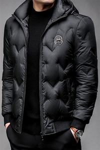 羽绒服冬季男装90%白鸭绒羽绒服立领加厚时尚青年外套HP8805-P305图片