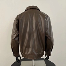 潮牌美拉德男秋冬季加绒痞帅机车服休闲宽松真皮夹克Y1014/P62，男装夹克，星座506