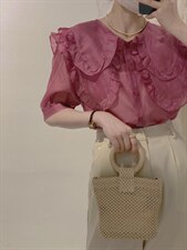 双层领衬衫，女装衬衫，驿谷