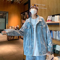 潮流牛仔夹克套装潮男春季JB3682P100，男装夹克，星座1116-2