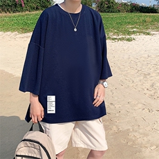 Q11045-P30春夏季七分袖t恤男大码五分袖男短袖中袖，男装T恤，电商A040