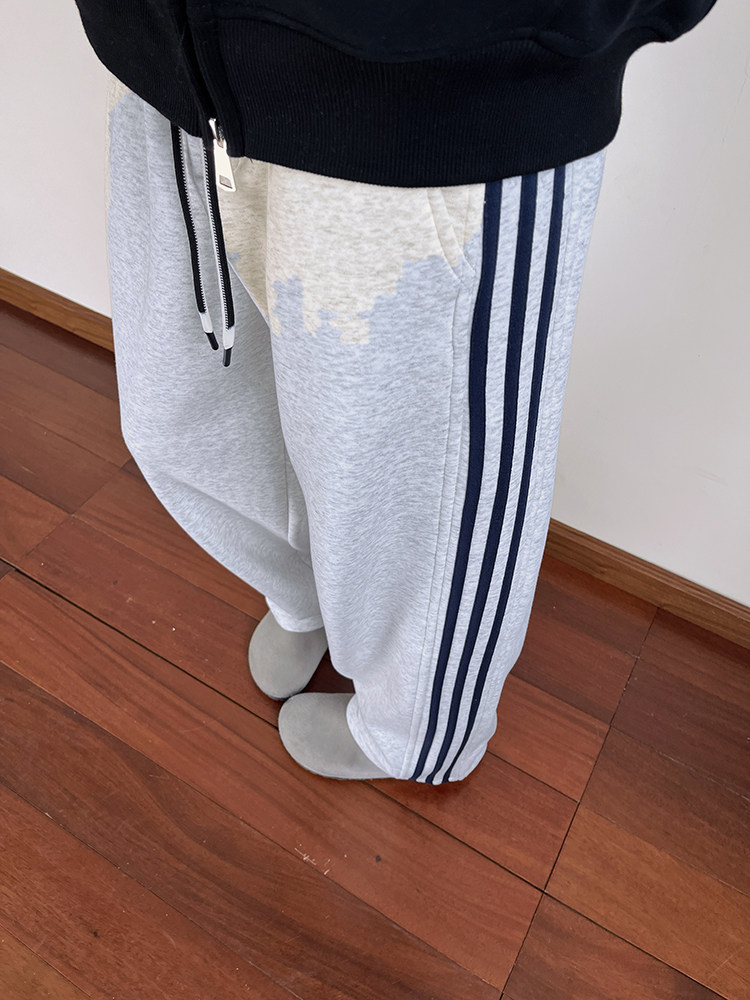 A178K2838P35秋冬季新款三条杠卫裤直筒宽松,男装休闲裤,电商A178