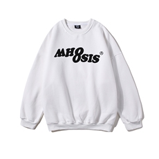 白底新款秋冬字母印花潮流美式宽松圆领卫衣W190P30控48，男装卫衣，电商A247-1