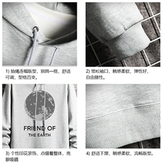 WY2254-P35纯连帽卫衣男大码运动帽衫宽松薄网格，男装卫衣，电商A040A