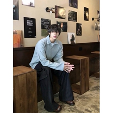 【网图】秋季手缝线麦穗纹Polo卫衣美式老钱风长袖T恤男TX223-P30，男装T恤，电商C213(原B265)