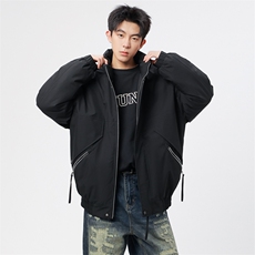 自家图有视频复古加绒毛领外套棉衣新款连帽派克棉服M2572p85，男装棉衣，电商D315