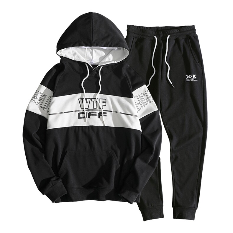 春秋青少年卫衣套装男运动连帽外套棒球服两件套衣服DS54T,男装卫衣,电商A102