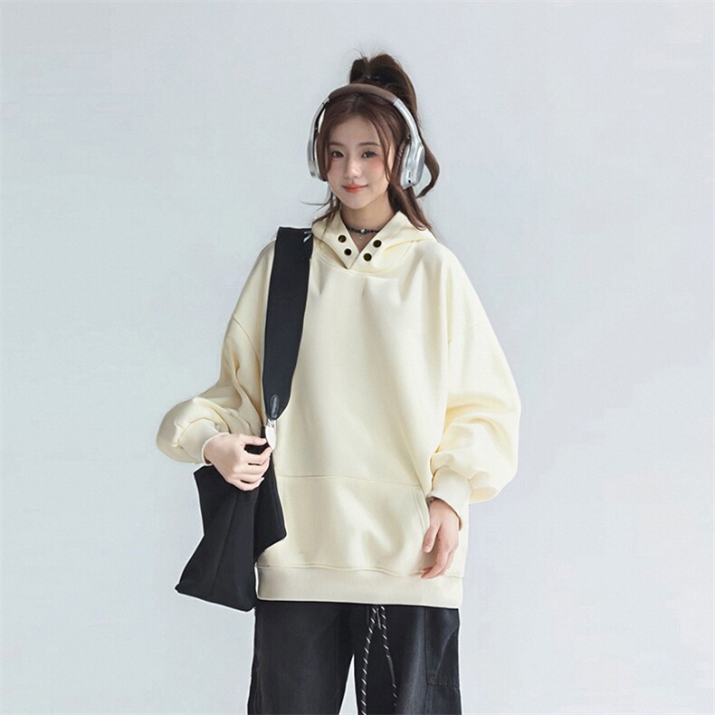 抖音得物高品质美式高街重磅曼巴棉古铜两粒扣连帽卫衣外套XS066，女装短外套，电商A486-1