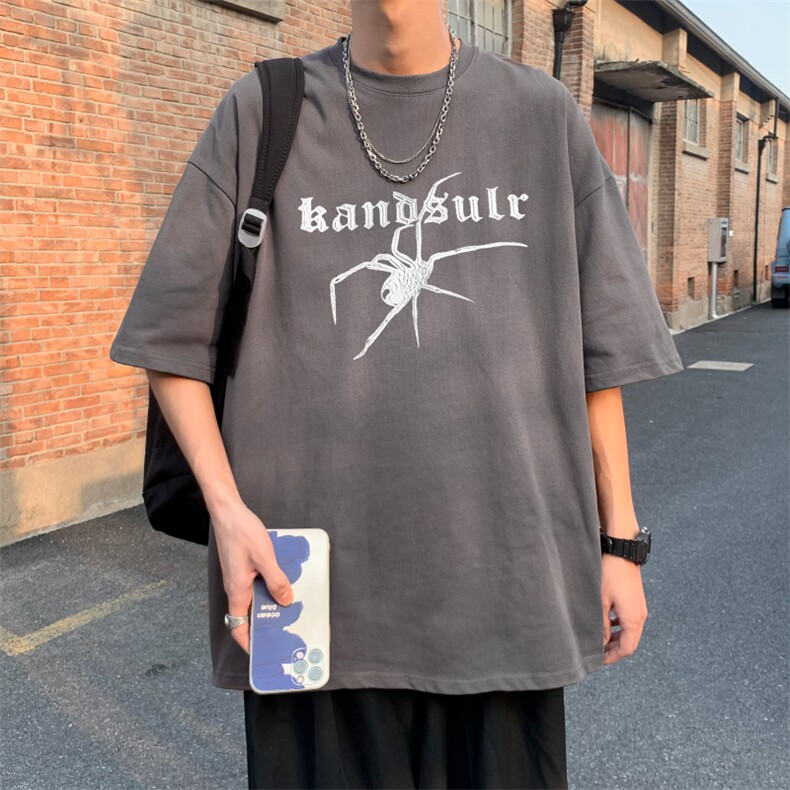 夏季纯棉宽松休闲圆领重磅230克短袖男T恤上衣-T902-P20,男装T恤,星座310B