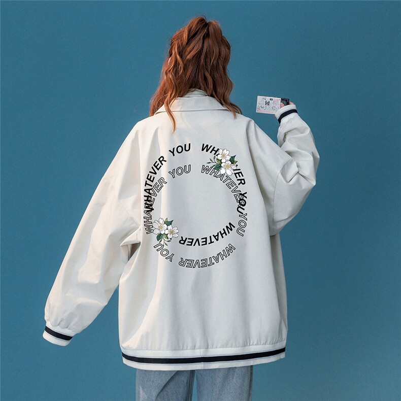 中性风秋季百搭宽松螺纹撞色夹克外套情侣男女G6721P65控78，男装夹克，电商A268