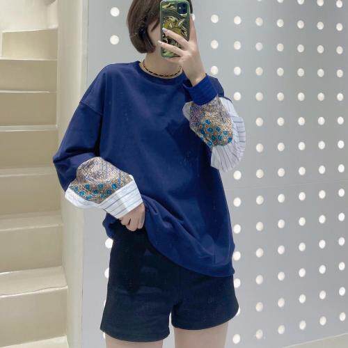 秋季新款大量上新拼接袖卫衣，女装卫衣/绒衫，韩索慧慧