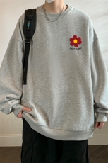 圆领卫衣男大码加厚加绒长袖t恤男S6257-P28加绒款-P33，男装卫衣，电商A040