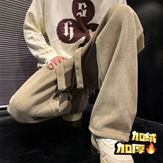 加绒重磅卫裤冬季男雪尼尔灯芯绒裤垂感阔腿裤993Ap65，男装休闲裤，电商D315A