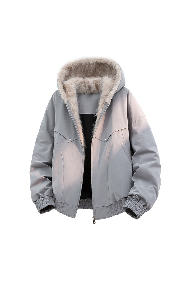 冬季派克服毛领棉衣男宽松百搭机能工装加厚棉服外套 sy2615-P128图片