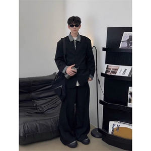 现货 美士假两件牛仔西装外套JK0134-P95图片