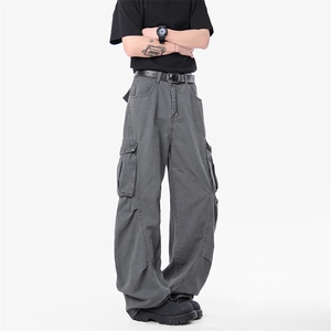 K37342-P80-X118-成分：100棉-270克-褪色水洗弯刀工装裤图片