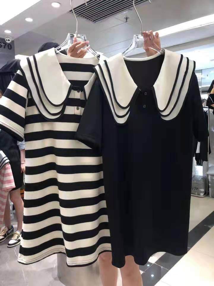 针织娃娃领连衣裙，女装连衣裙，时代公主