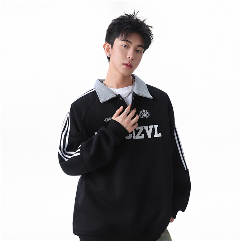 包现货-潮牌美式polo领卫衣男秋装新款刺绣上衣218-7-Y106-P75,男装卫衣,星座218-7