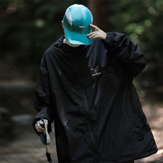 潮牌夏季薄冰丝冲锋衣男女生连帽防紫外户外情侣防晒服FS125-P35，男装防晒衣，星座1008-1