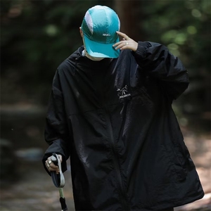 潮牌夏季薄冰丝冲锋衣男女生连帽防紫外户外情侣防晒服FS125-P35图片