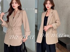 秋款腰带西服外套，其它，得到THETHAT