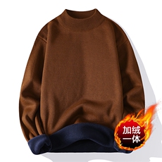 2023-403-1-M668-P26男新款半高领一体绒毛衣针织衫时尚帅气加绒，男装针织衫/毛衣，星座1018