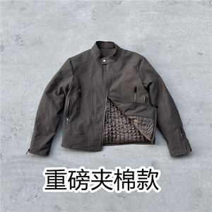 新款 新增夹棉版 斜纹机车皮衣棉服W2625P125夹棉145图片