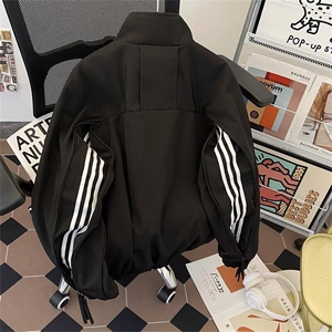 美式复古户外冲锋衣外套男春秋新款潮牌宽松休闲夹克W6375-P76图片