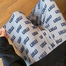 8XL-M设计感重磅卫裤男直通阔腿裤休闲长裤毛线裤K9115P68控88，男装休闲裤，电商D206-1