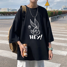Q11179-P30春夏季七分袖t恤男大码五分袖男短袖中袖，男装T恤，电商A040