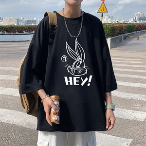 Q11179-P30 春夏季七分袖t恤男大码五分袖男短袖中袖图片
