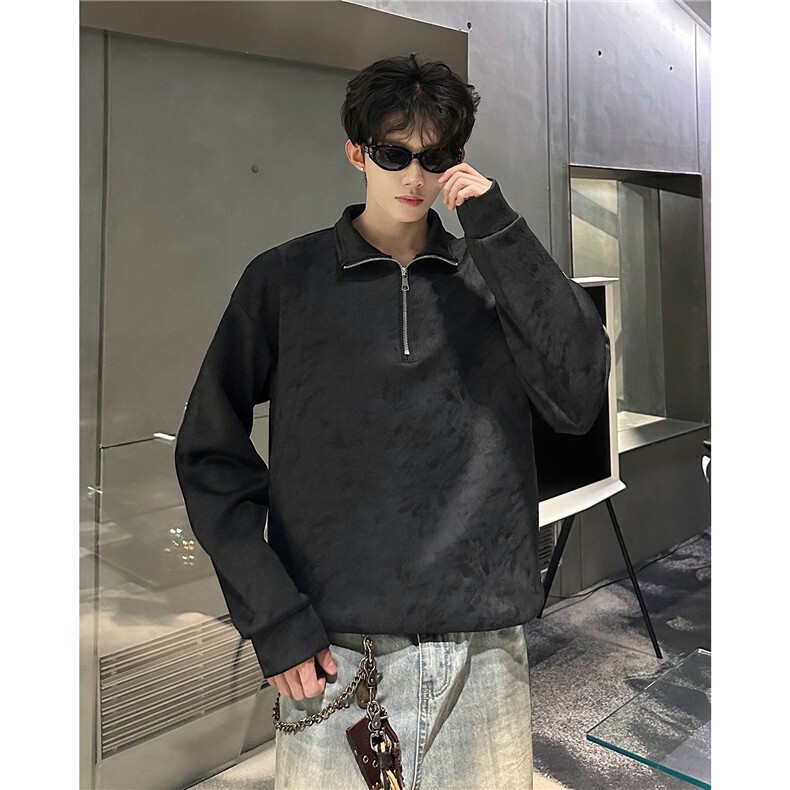 新款扎染立领立体层次感休闲秋冬款卫衣 打底潮流 特P45加绒特P55图片