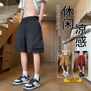 抖音品质美式新款工装短裤男潮牌宽松直筒A146-GY502特p35量大优图片