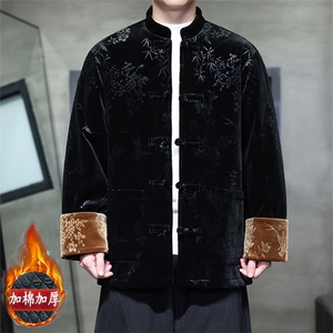 新中式棉服现货大码情侣加厚棉衣丝绒压花MY9911-P130控188图片